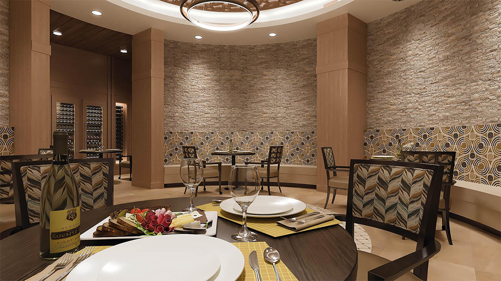 The Landing Alexandria dining room with prepared tables and modern architecture